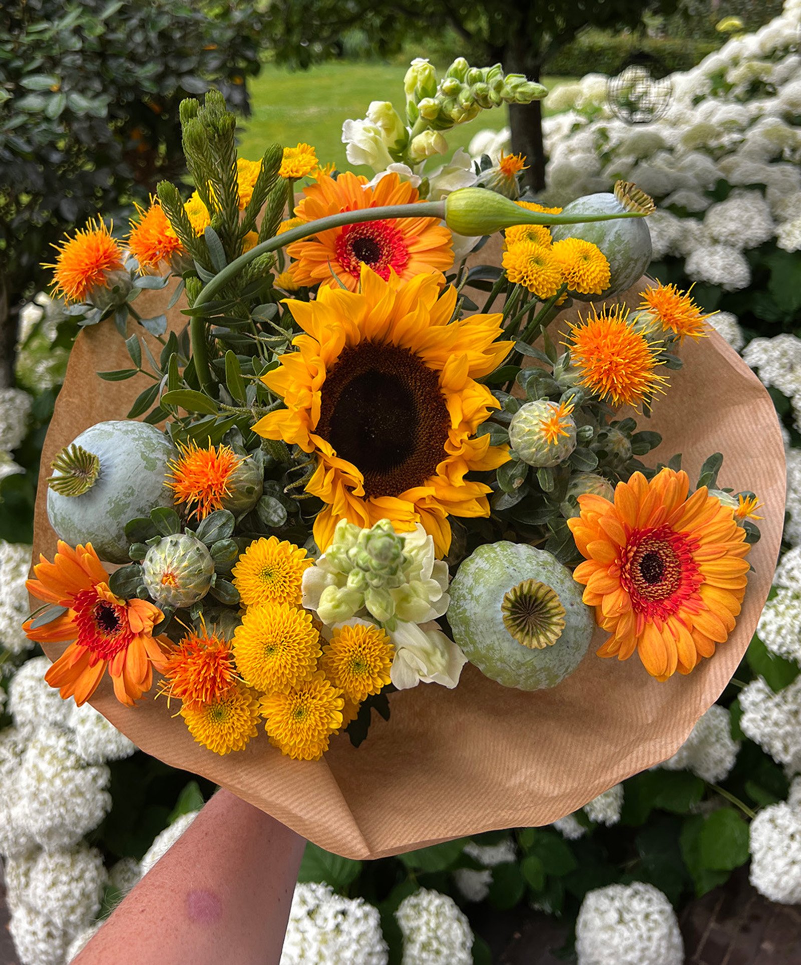 zonnebloem boeket 9