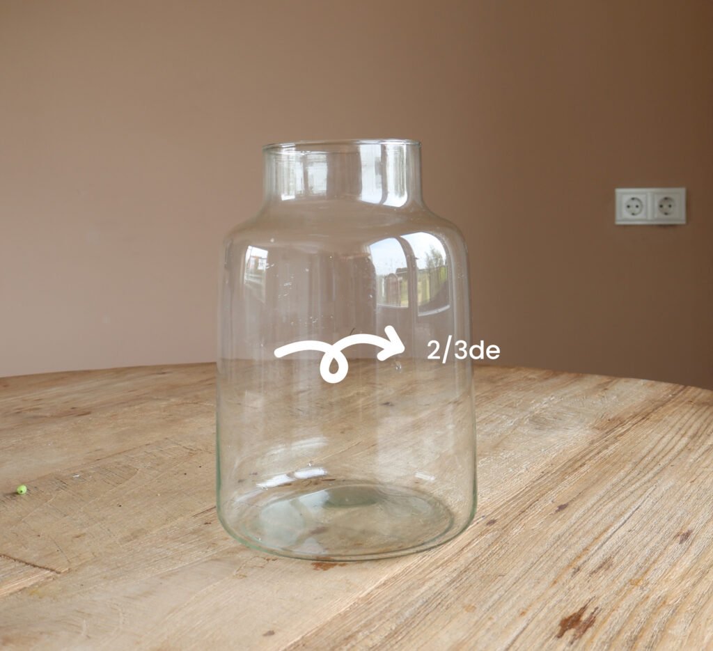 hoeveelheid water in vaas