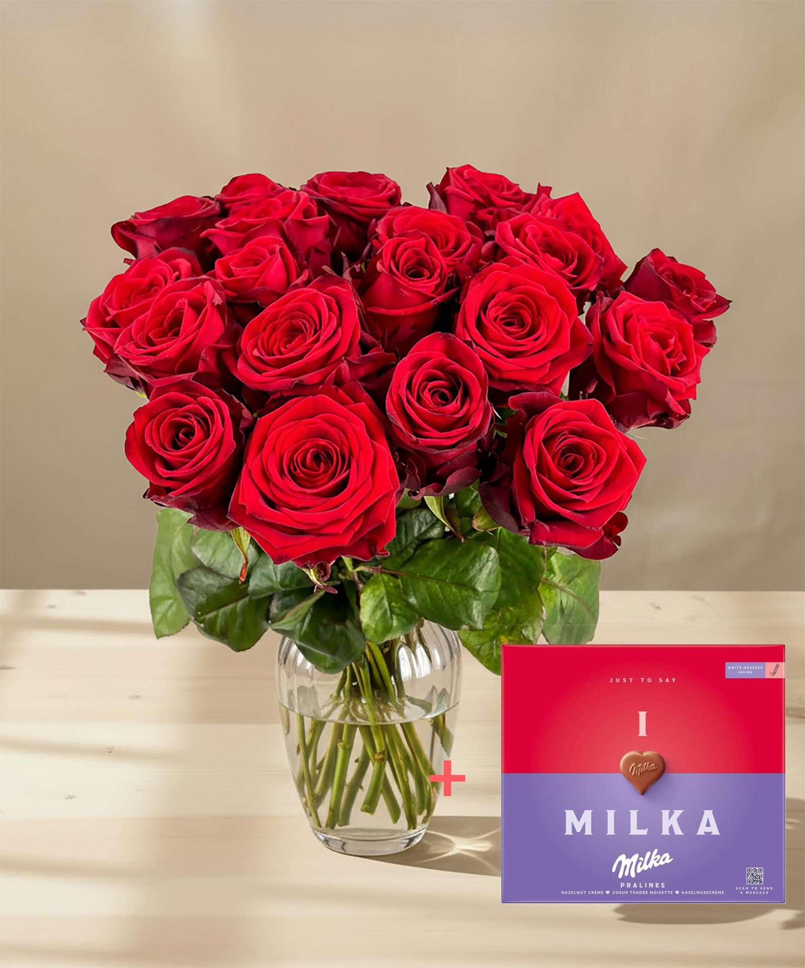 red noami met chocolade rozen